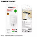 GADGET MAX - PD101 20W PD Type- C Charger - Grey