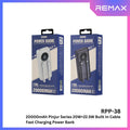 REMAX - RPP-38 20000mah Pinjur Series PD+QC Built In Cable Fast Charging Power Bank ( PD 20W + QC 22.5W )