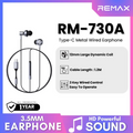 (Testing Product) REMAX - RM-730A Type-C Metal Wired Earphone