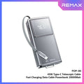 REMAX - FCP-30 20000mAh Type-C Scalable Cable Fast Charging Cabled Power Bank ( PD45W )