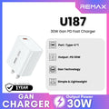 REMAX - U187 AC PD Gan Fast Charger (30W) (USB/PD)