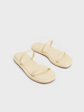 CHARLES & KEITH Women Braided Slides Butter