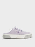 CHARLES & KEITH Women Panelled Slip-On Sneakers Lilac