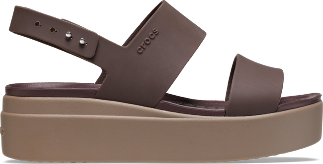 CROCS WOMENS CROCS BROOKLYN LOW WEDGE