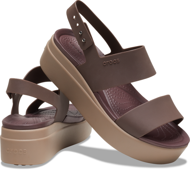 CROCS WOMENS CROCS BROOKLYN LOW WEDGE