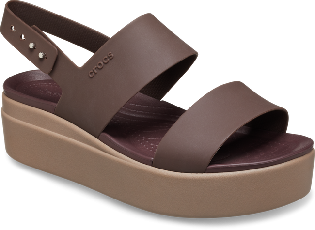CROCS WOMENS CROCS BROOKLYN LOW WEDGE