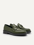 PEDRO Women Icon Leather Loafers - Military Green
