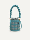 PEDRO Women Plait Bucket Bag - Turquoise