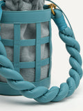 PEDRO Women Plait Bucket Bag - Turquoise