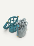 PEDRO Women Plait Bucket Bag - Turquoise