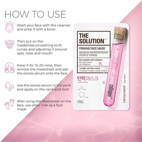 THEFACESHOP THE SOLUTION DOUBLE-UP FIRMING FACE MASK(GZ)