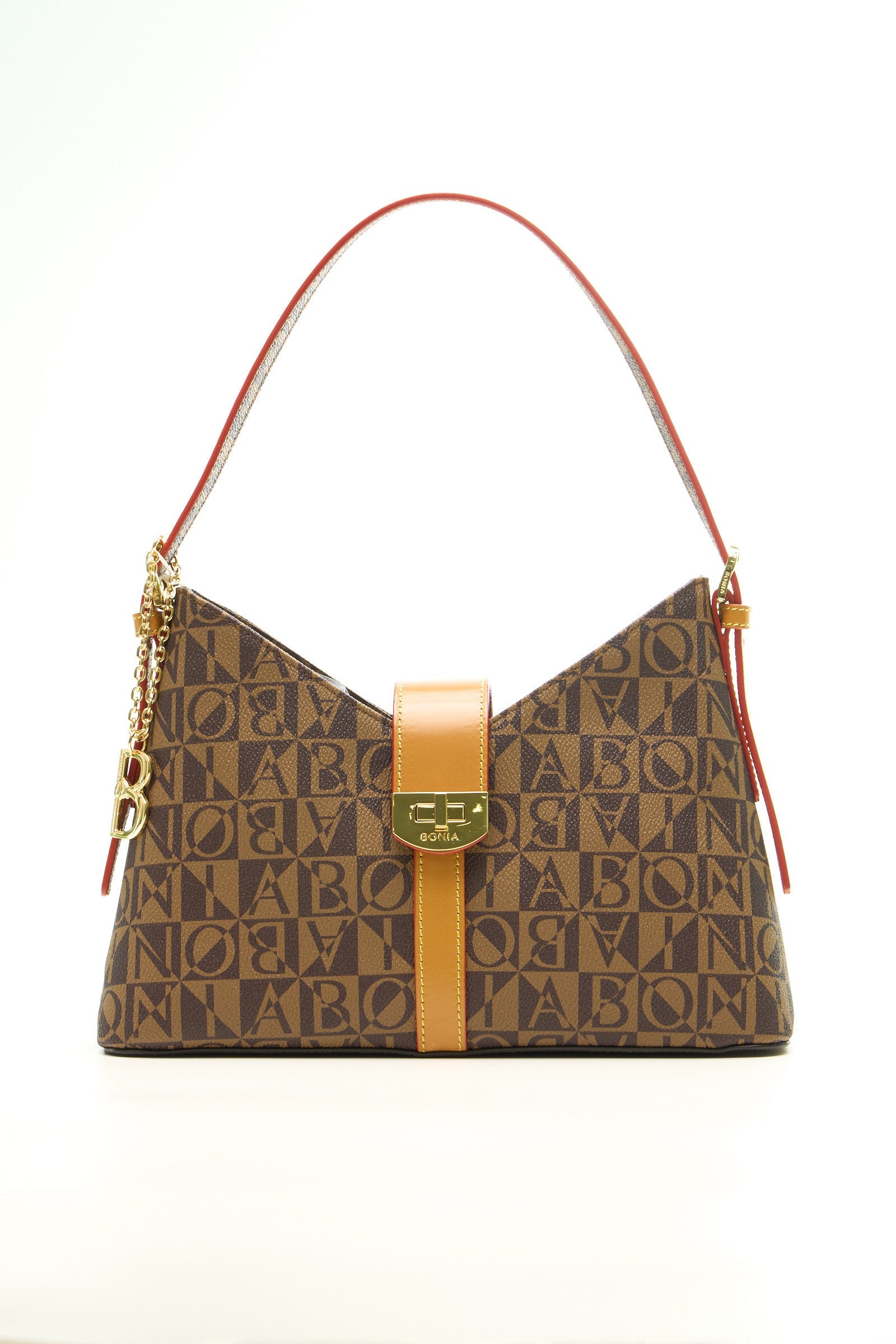 BONIA Women Vinyl Trimmed Leather Shoulder Bag 080982-199-15