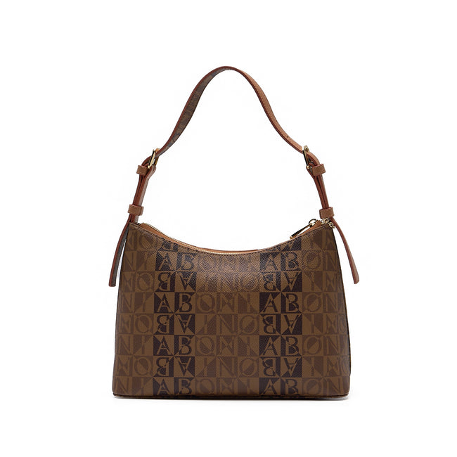 BONIA Vinyl Trimmed Leather Shoulder Bag 081036-226-05C
