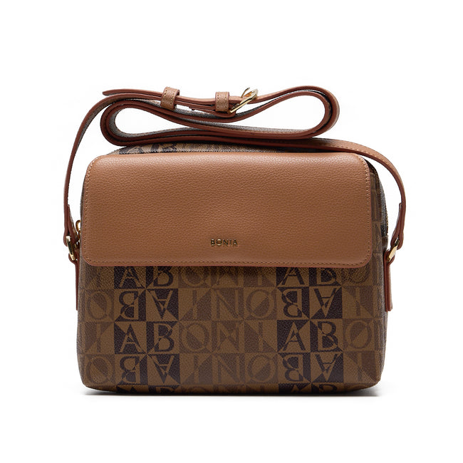 BONIA Vinyl Trimmed Leather Crossbody Bag 081036-228-05