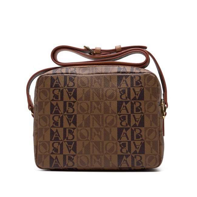 BONIA Vinyl Trimmed Leather Crossbody Bag 081036-228-05