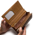 BONIA Vinyl Trimmed Leather Wallet 081036-536-05C