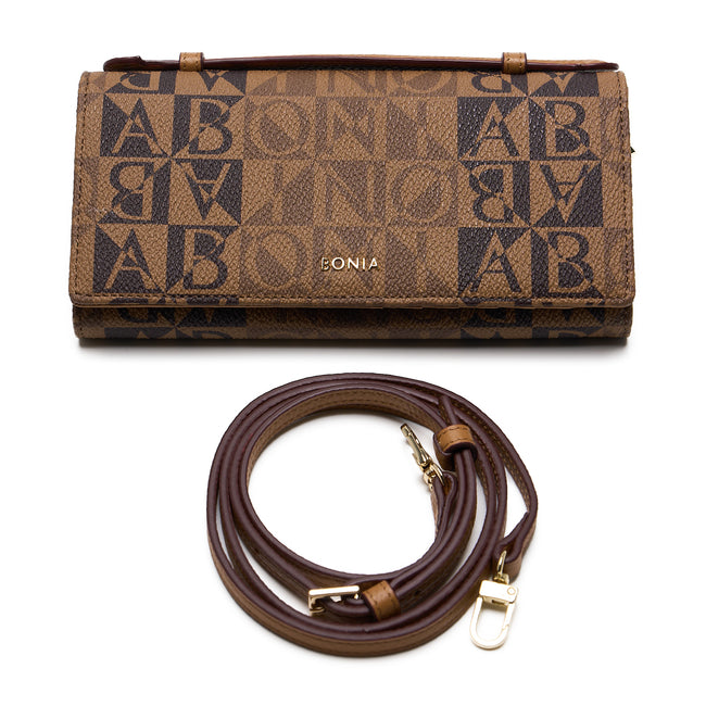 BONIA Vinyl Trimmed Leather Wallet 081036-536-05C