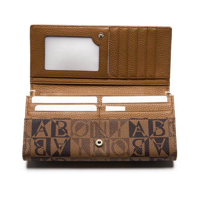 BONIA Vinyl Trimmed Leather Wallet 081036-536-05C