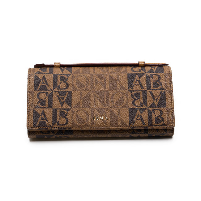 BONIA Vinyl Trimmed Leather Wallet 081036-536-05C