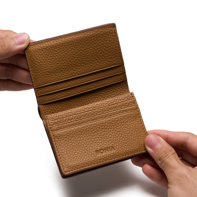 BONIA Vinyl Trimmed Leather Wallet 081036-761-05C