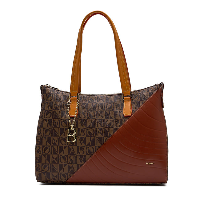 BONIA Vinyl Trimmed Leather Tote Bag 081950-005-15