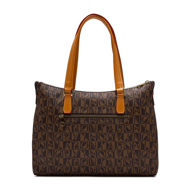 BONIA Vinyl Trimmed Leather Tote Bag 081950-005-15