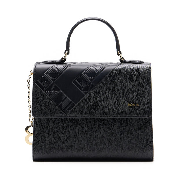 BONIA 2 Shapes Full Leather Satchel Bag 081950-104-08