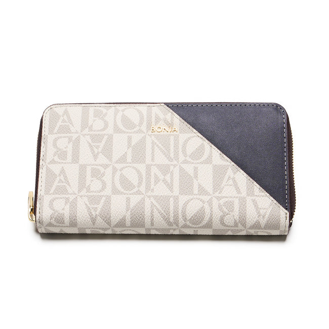 BONIA Two Material Types Long Zipper Wallet 081951-504