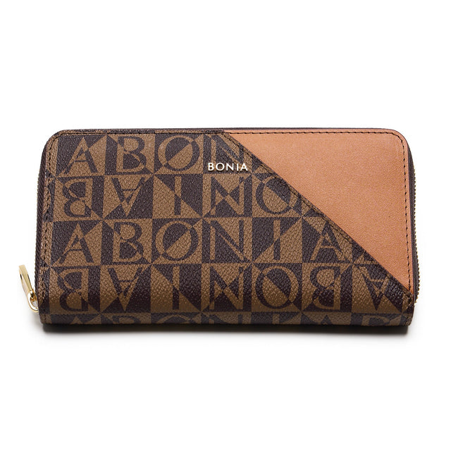 BONIA Two Material Types Long Zipper Wallet 081951-504