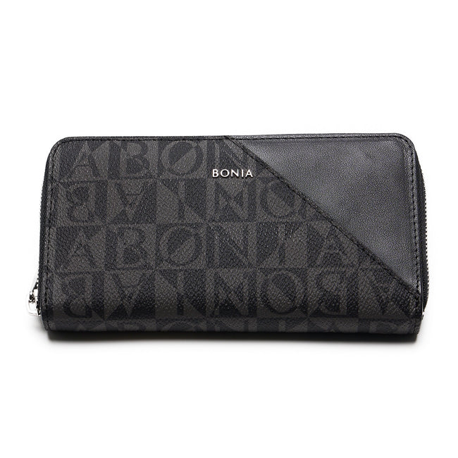 BONIA Two Material Types Long Zipper Wallet 081951-504