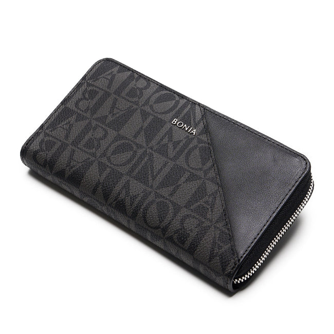 BONIA Two Material Types Long Zipper Wallet 081951-504
