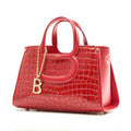 BONIA Women B Logo Handle Leather Satchel Bag 081952-101-04