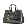 BONIA Women B Logo Handle Leather Satchel Bag 081952-101-08