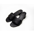 BONIA Women Leather Block-Heel Mules 08371-6016-08