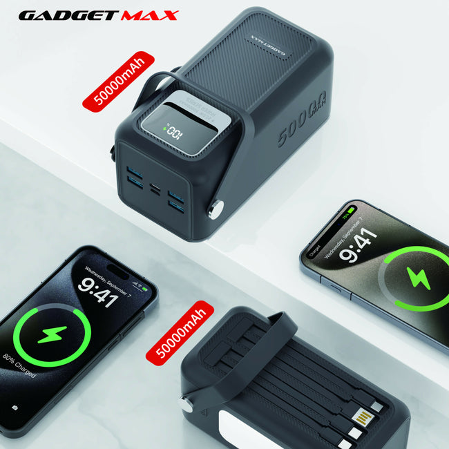 GADGET MAX - HP105 50000mAh Hyper Fast Charging Power Bank (20W+22.5W)