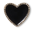 Black Heart with Gold Outline