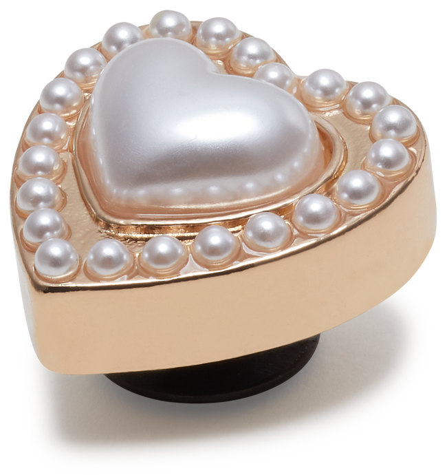 CROCS JIBBITZ™ CHARM GOLD PEARL HEART