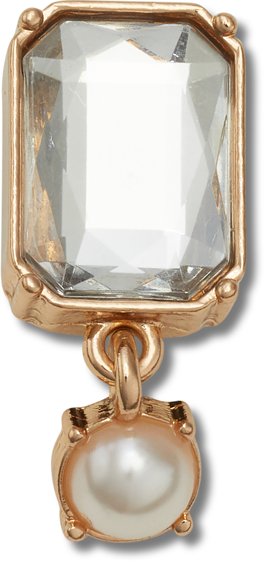 CROCS JIBBITZ™ CHARM GOLD PEARL DANGLE