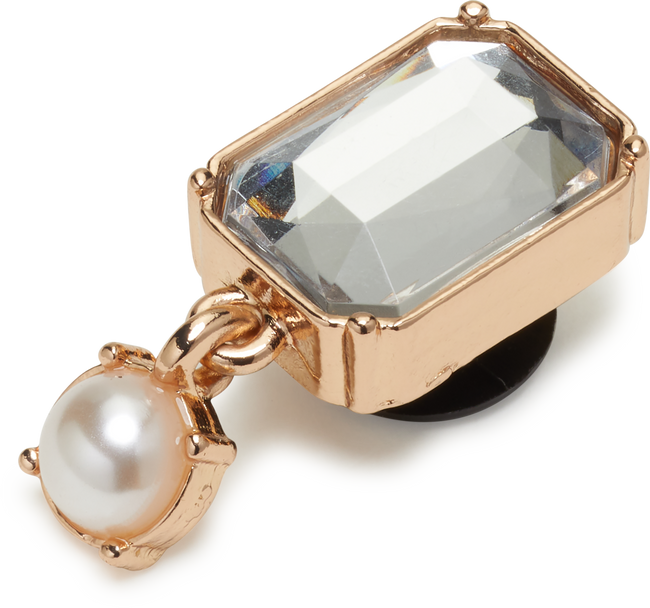 CROCS JIBBITZ™ CHARM GOLD PEARL DANGLE