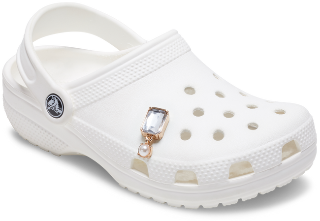 CROCS JIBBITZ™ CHARM GOLD PEARL DANGLE