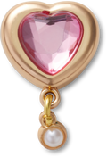 CROCS JIBBITZ™ CHARM GOLD HEART GEM WITH PEARL
