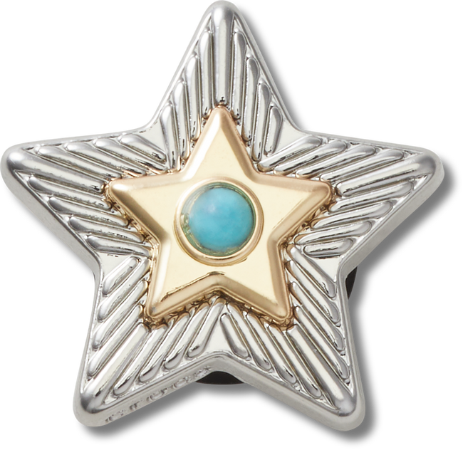 CROCS JIBBITZ™ CHARM SILVER TURQUOISE STAR