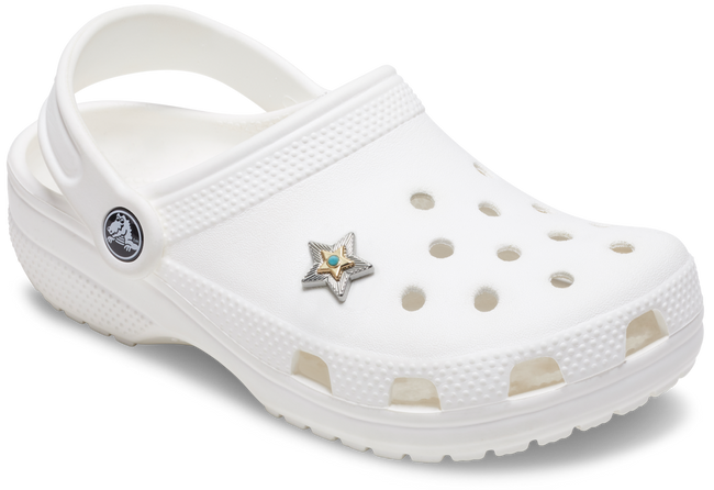 CROCS JIBBITZ™ CHARM SILVER TURQUOISE STAR