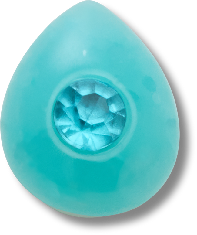 CROCS JIBBITZ™ CHARM SIMULATED AQUAMARINE MARCH