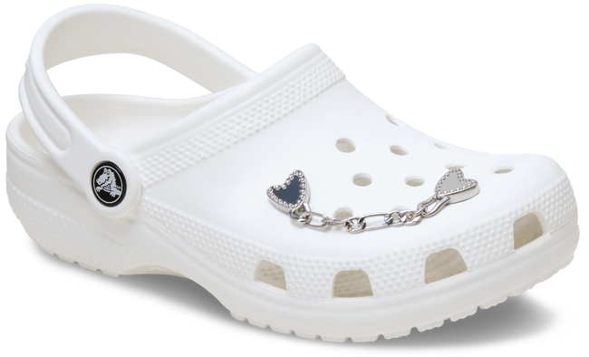 CROCS JIBBITZ™ CHARM SILVER HEART MINI CHAIN