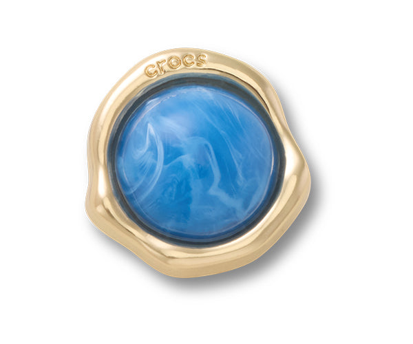 Crocs JIBBITZ™ CHARM Gold and Blue Organic Shape