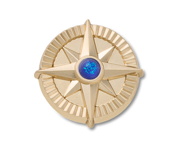 JIBBITZ™ CHARM Gold Star Navy Gem