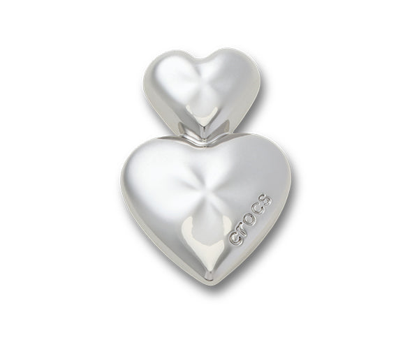 Crocs JIBBITZ™ CHARM Silver Double Heart