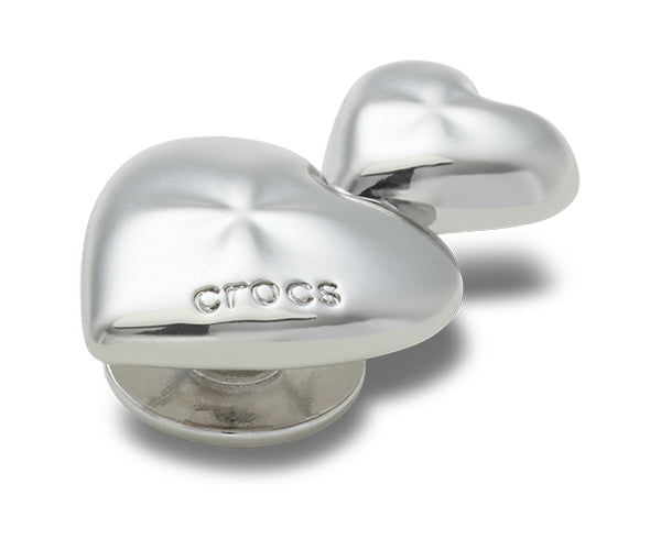 Crocs JIBBITZ™ CHARM Silver Double Heart