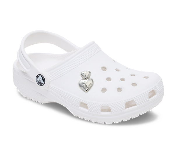 Crocs JIBBITZ™ CHARM Silver Double Heart